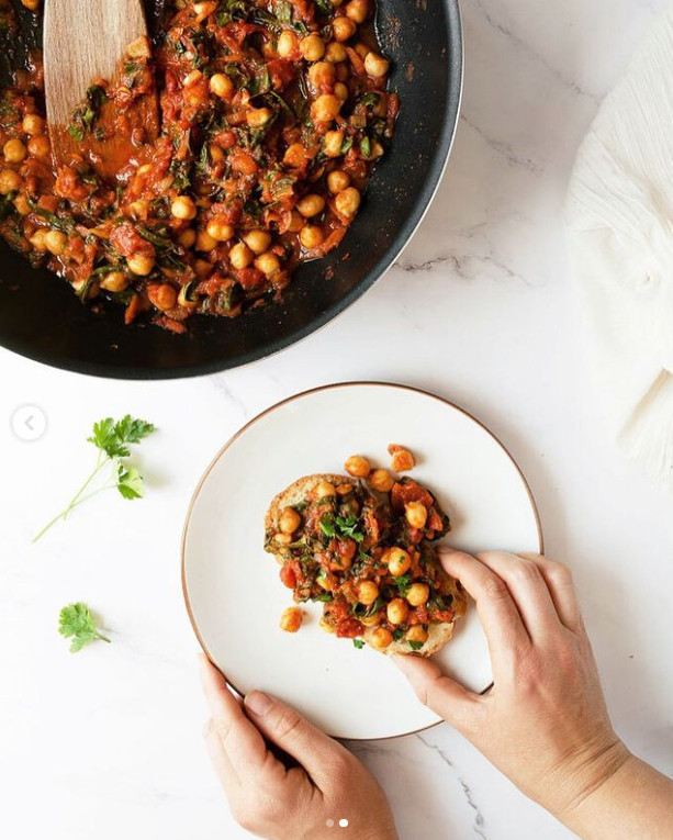 Easy Chickpeas with Chard dish